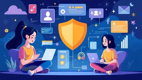 Malaysian youths using laptops smartphones online safety digital scams