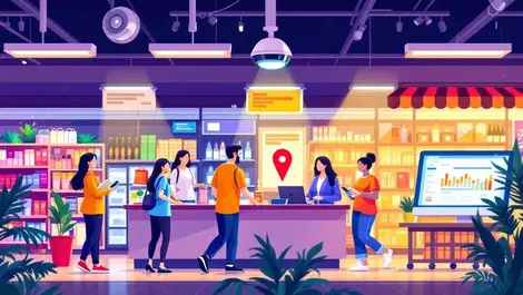 Australian retail store returns counter digital surveillance camera and data analytics