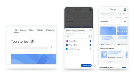Google expands Preferred Sources in global search