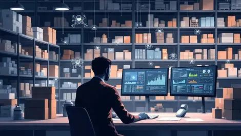 Uk online warehouse analyst monitoring ai defence inventory fraud