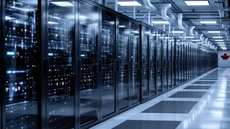 Waterloo canadian data center server racks liquid cooling pipes