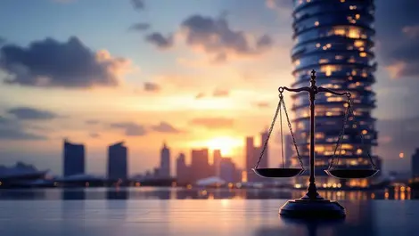 Sunrise singapore office tower legal ai tech marina bay skyline