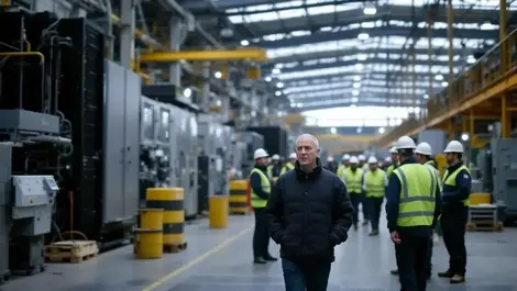 Benn tours Vertiv's Campsie site amid expansion plans