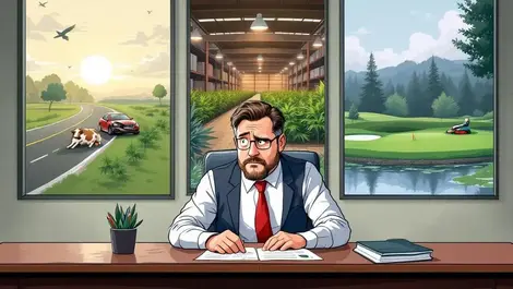 Insurers face mystery cow, cannabis farm & robot mower